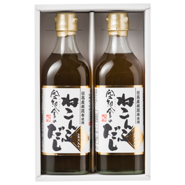 空知舎のねこんぶだし 500ml 2本セット ギフト箱入り