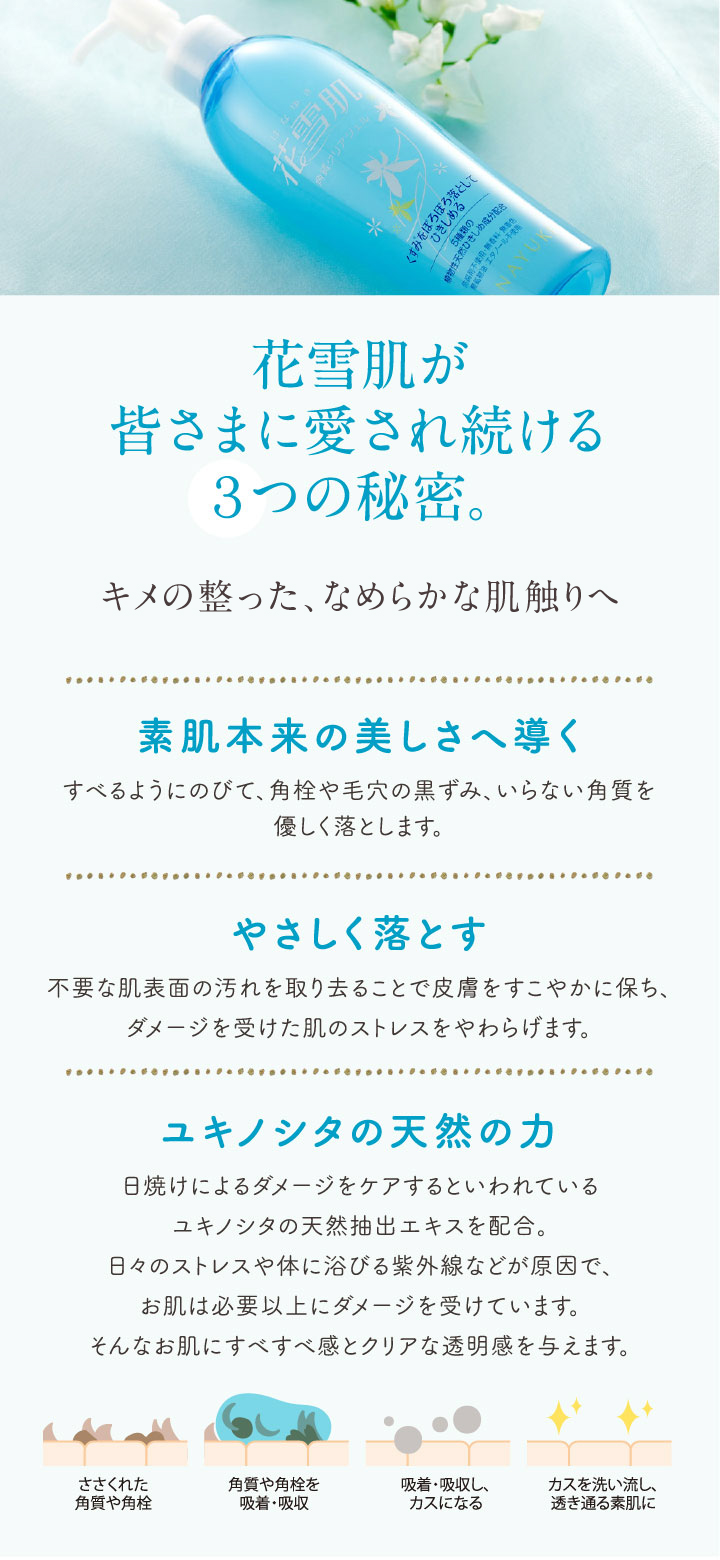 花雪肌が皆さまに愛され続ける3つの秘密。