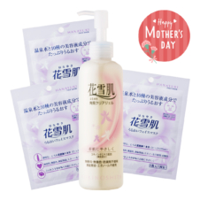 【母の日ギフト】花雪肌 角質クリアジェル ベーシックタイプ 240ml＋うるおいフェイスマスク3枚セット