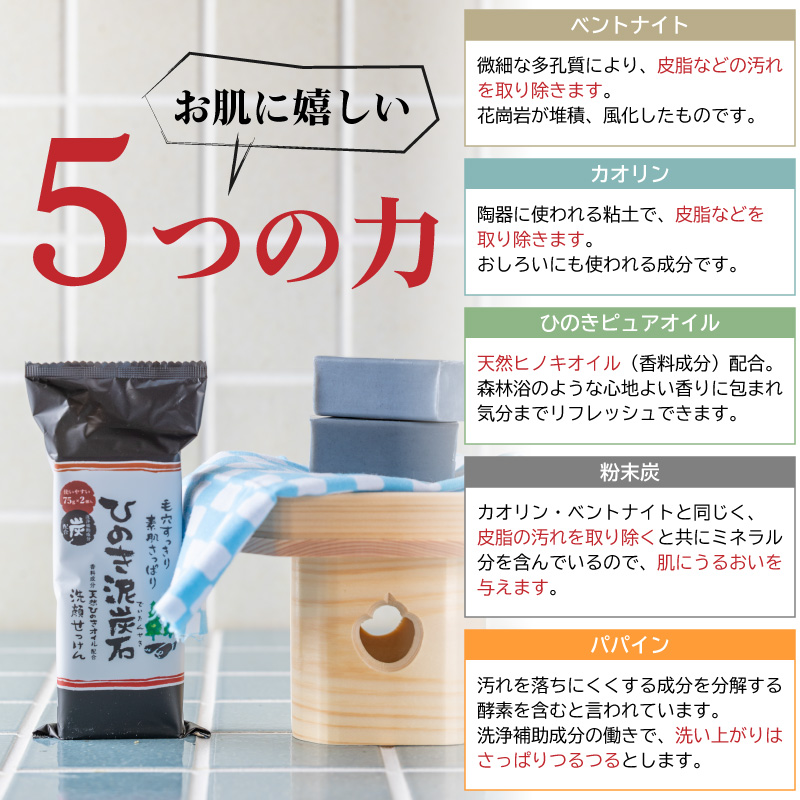 お肌に嬉しい5つの力